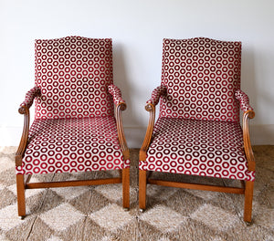 A Pair of Late 20th Century - Gainsborough Style Armchairs