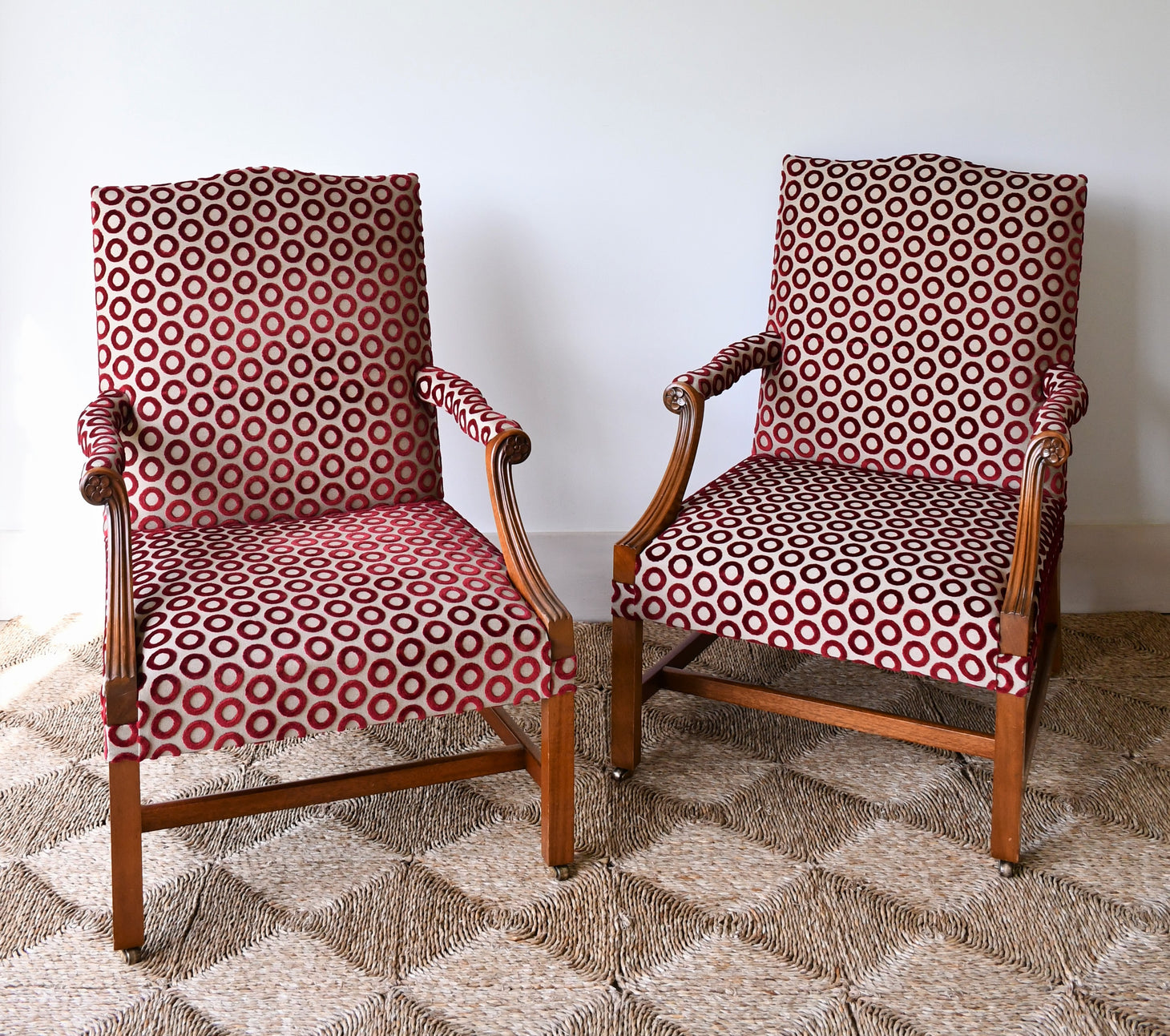 A Pair of Late 20th Century - Gainsborough Style Armchairs
