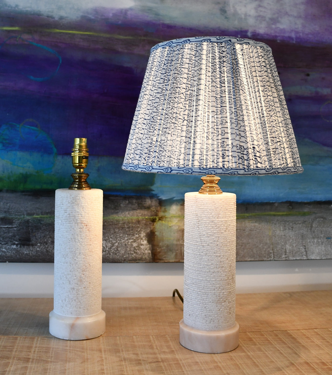 A Pair of Mid 20th Century - Marble Table Lamps