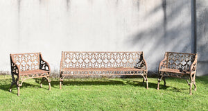 Val D'Osne style - Garden Bench and Two matching Chairs.