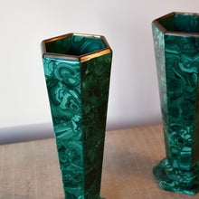 A Pair of Art Deco - Malachite Vases