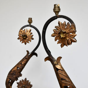 A Pair of Early 20th Century - Balustrade Table Lamps
