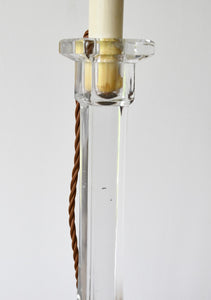 A Pair of Vintage Glass - Table Lamps
