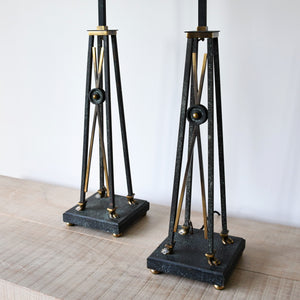 A Pair of French Directoire Style - Table Lamps