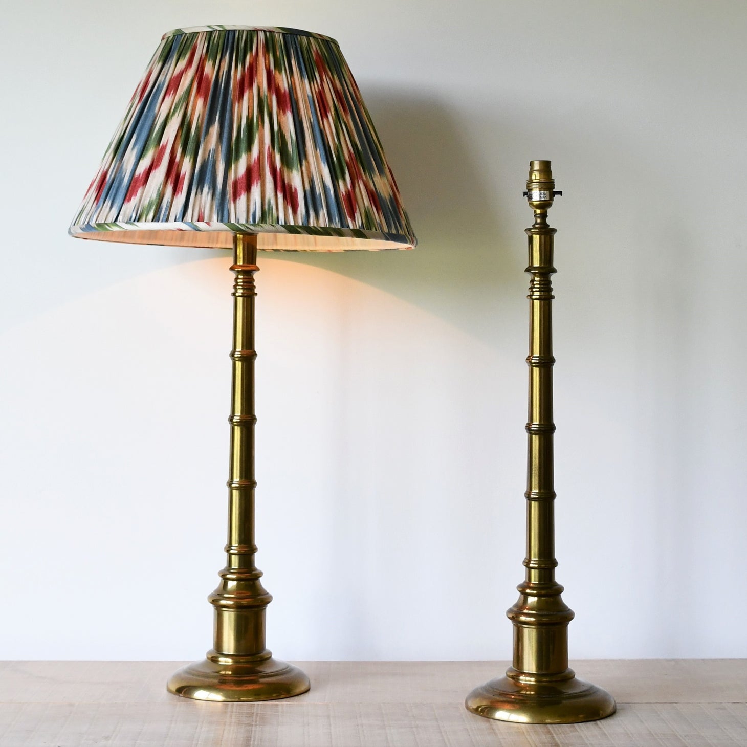 A Pair of Elegant Faux Bamboo - Table Lamps
