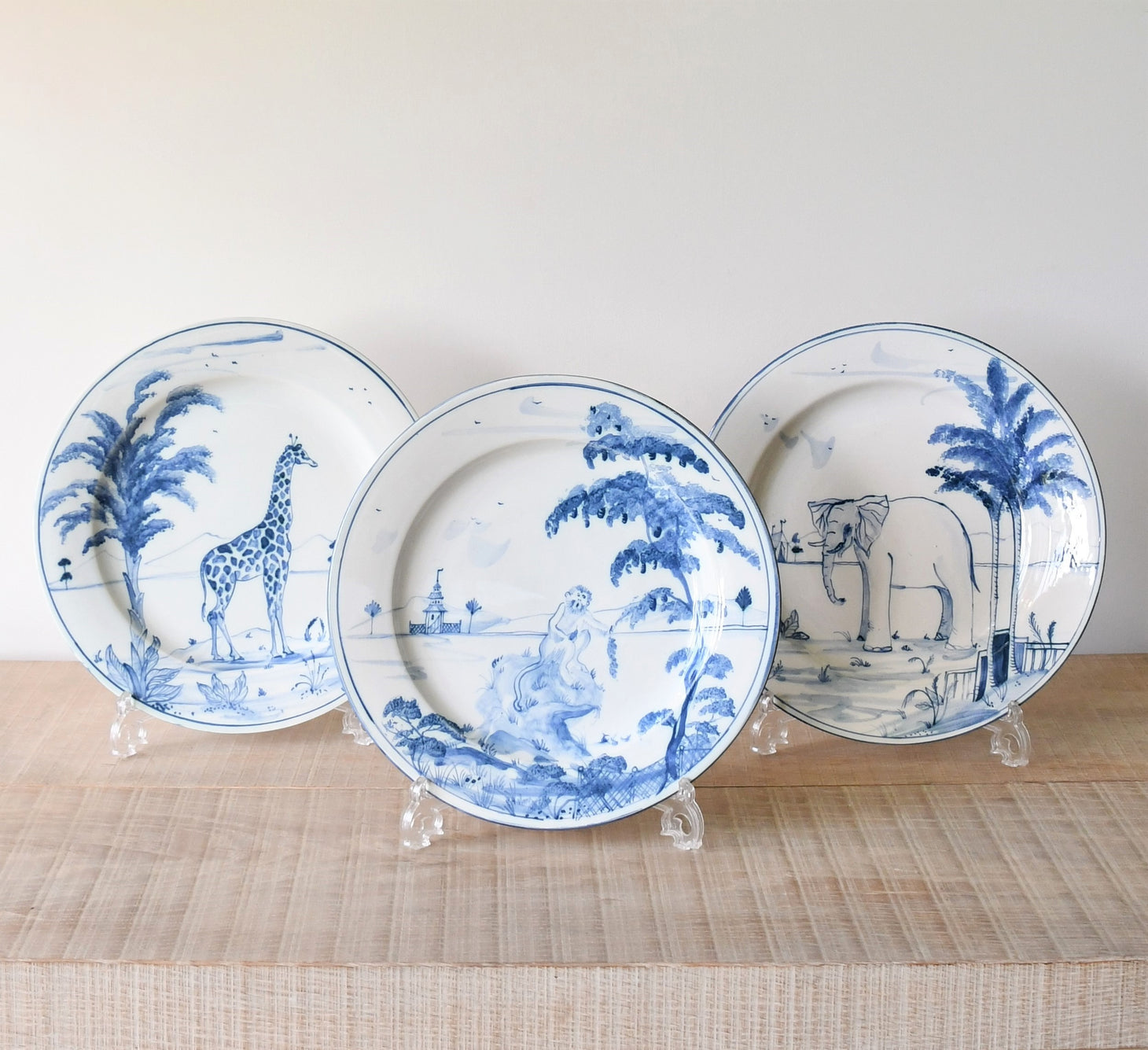 3 x Colefax & Fowler - Handmade Plates