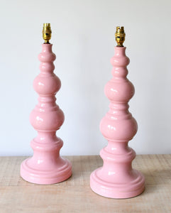 A Pair of Royal Doulton - Sheerlite Table Lamps