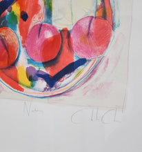 British Artist Chloe Cheese - Nectarines - Signed Lithograph