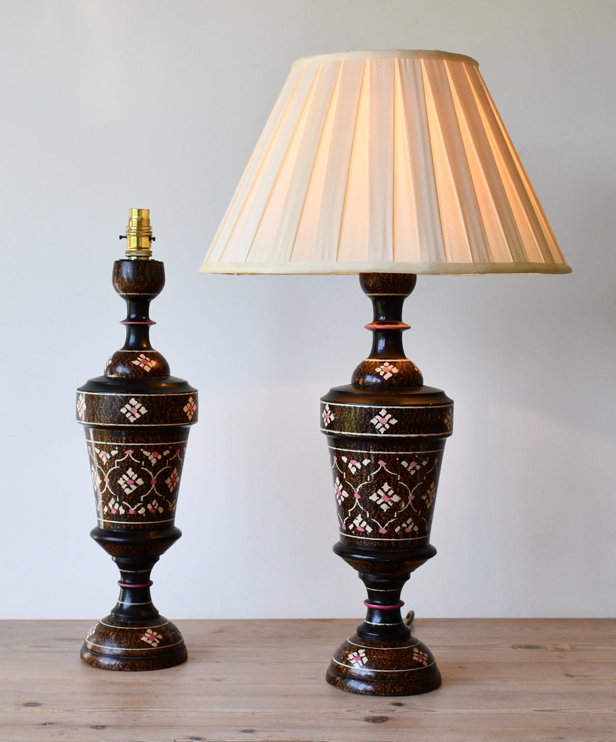 A Pair of Vintage - Indian Table Lamps