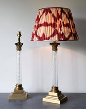 A Pair of Vaughan Designs - Twisted Glass Column - Table Lamps