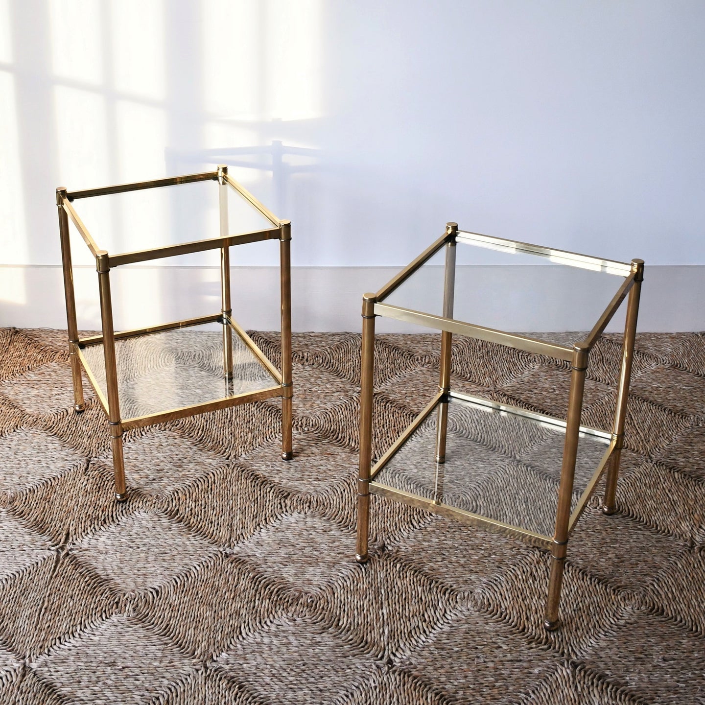 A Smart Pair of Vintage Brass - Side Tables