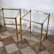 A Smart Pair of Vintage Brass - Side Tables