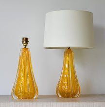 A Pair of Handmade - Glass Table Lamps