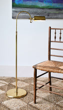 Brass Reading Floor Lamp & Shade