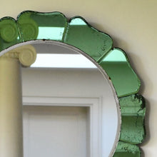 Wonderful Art Deco - Green Glass Mirror