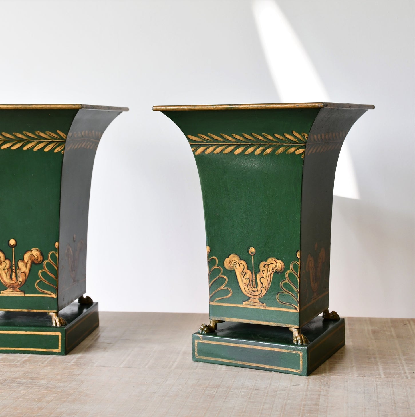 A Pair of Vintage Italian - Tole Planters