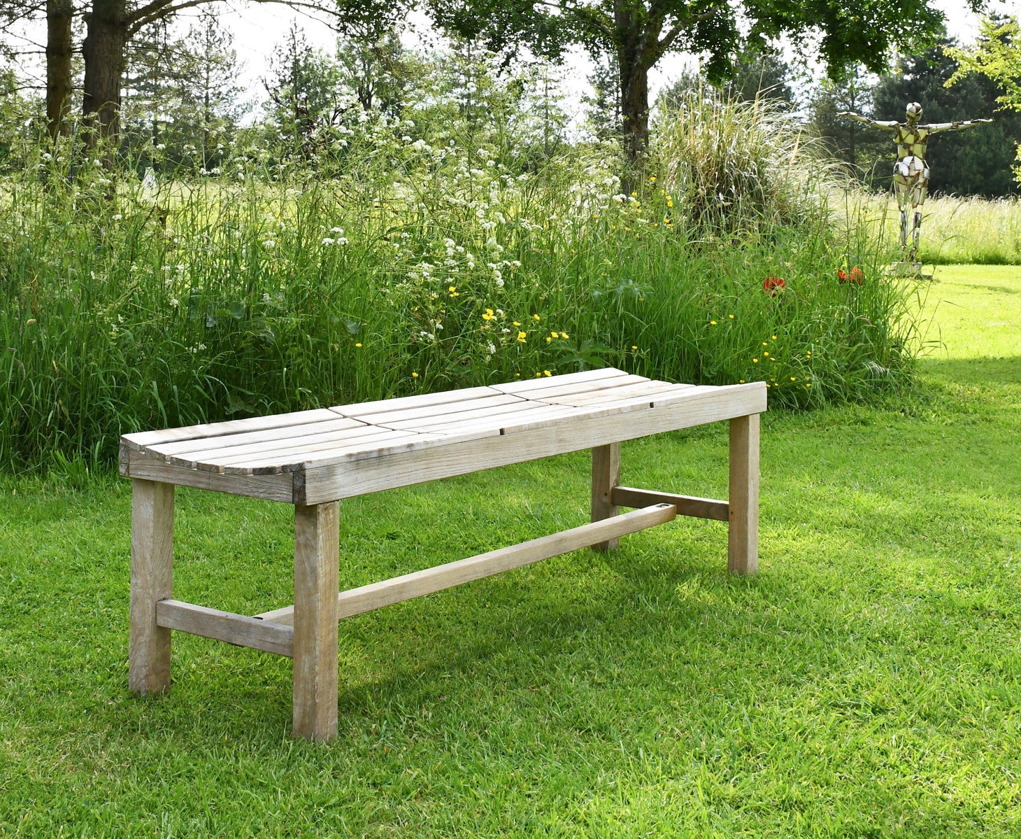Contemporary Teak - Garden Bench