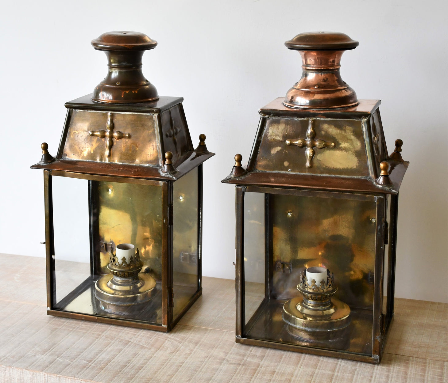 A Pair of Vintage - Wall Lanterns