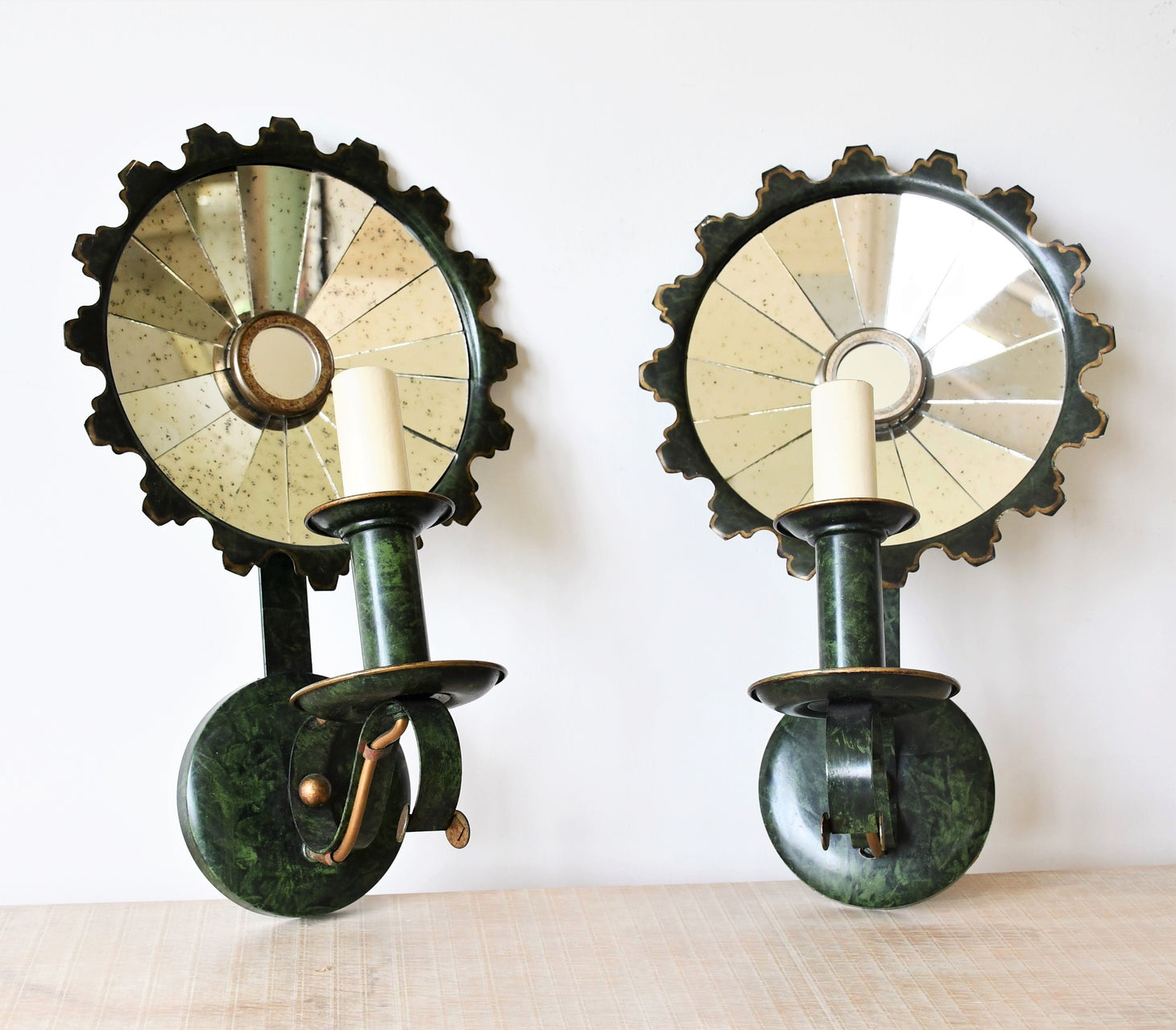 A Pair of Vaughan Designs - Tole Wall Lights