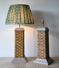 A Pair of Vintage Rattan - Table Lamps