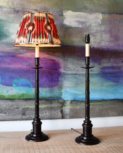 A Pair of Bronze Candlestick Table Lamps