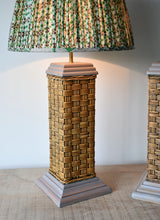 A Pair of Vintage Rattan - Table Lamps