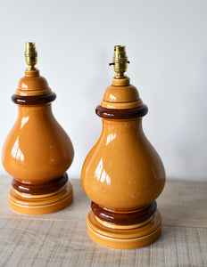 A Stylish Pair of Vintage - Table Lamps