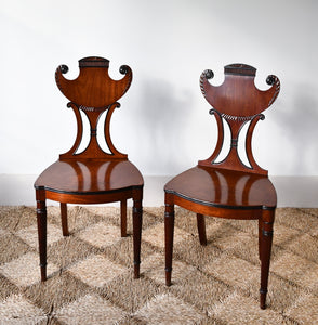 A Fine Pair of Regency - Hall Chairs