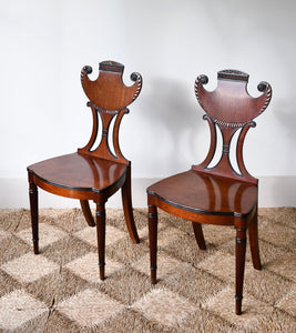 A Fine Pair of Regency - Hall Chairs