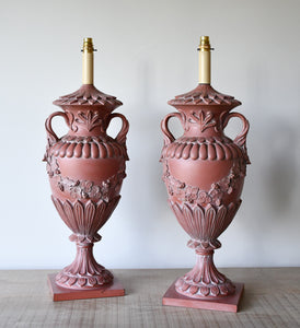 A Pair of Swedish Urn Shape - Table Lamps