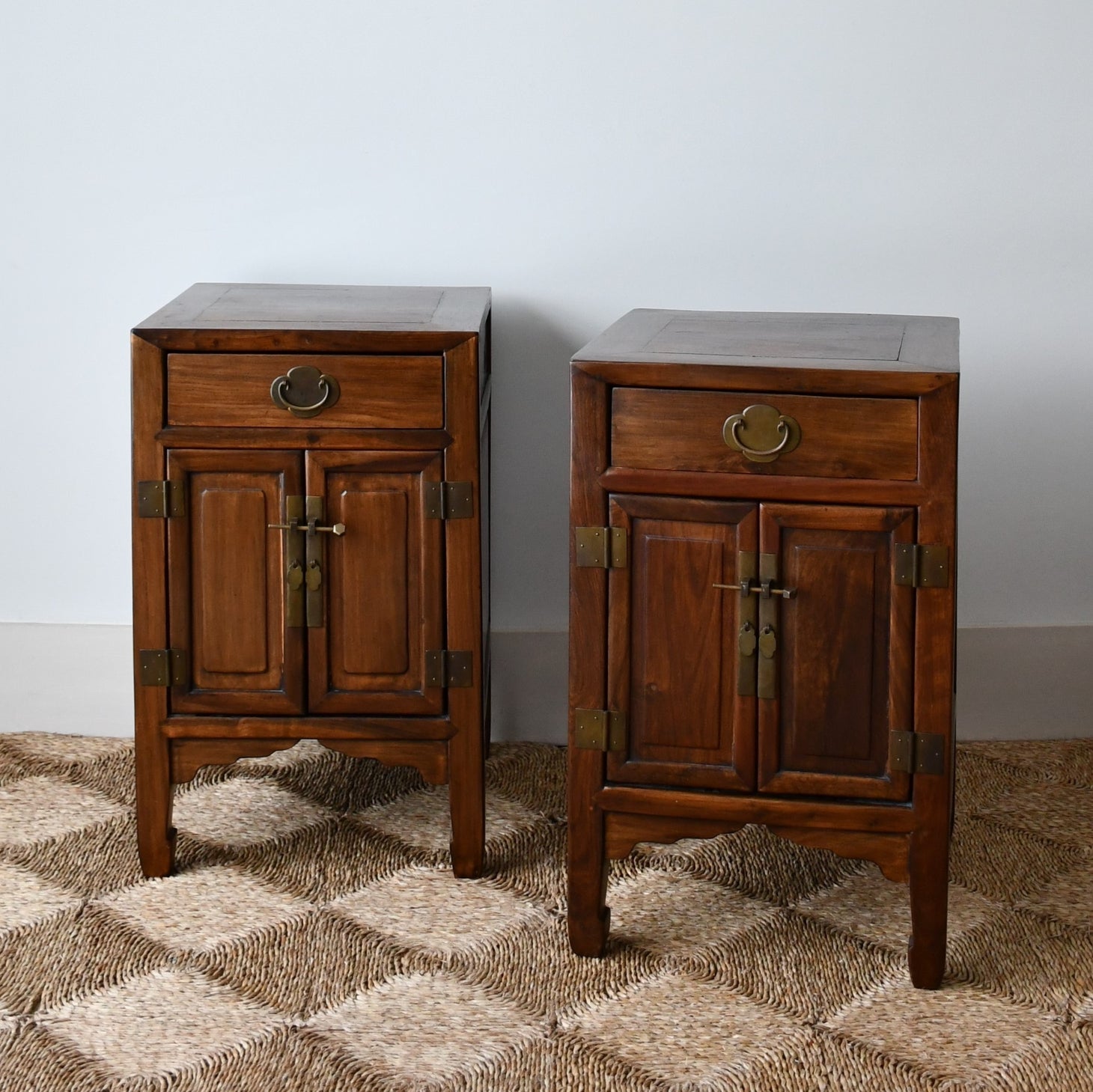 A Pair of Vintage Chinese - Bedside Cabinets