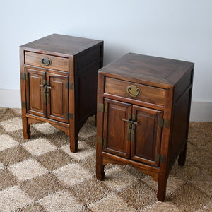 A Pair of Vintage Chinese - Bedside Cabinets