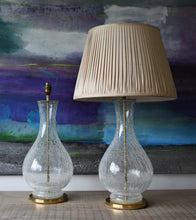 A Pair of Vintage - Glass Table Lamps