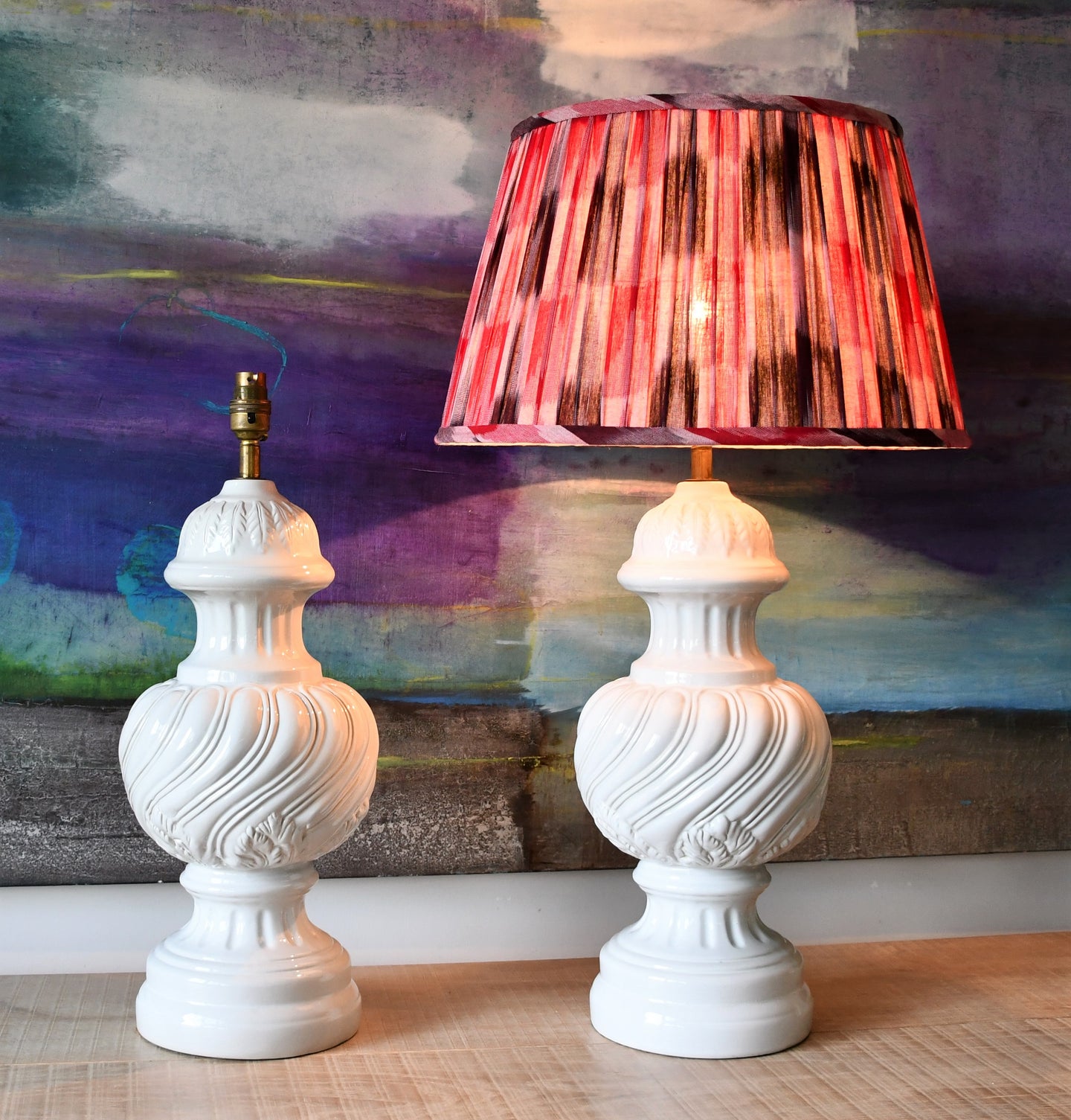 A Pair of Mid C Royal Doulton - Table Lamps