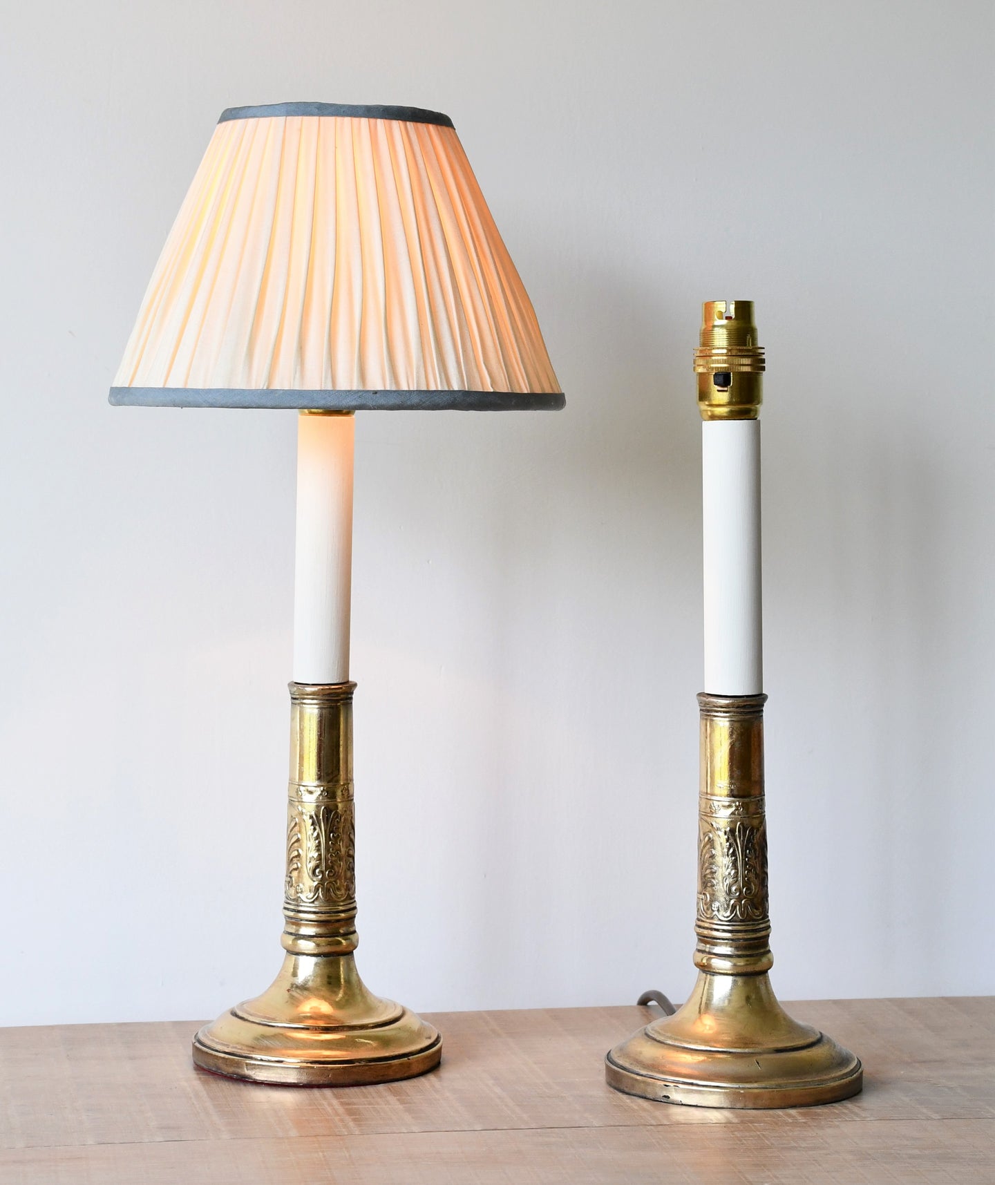 A Pair of Early 20th Century - Candlestick Table Lamps