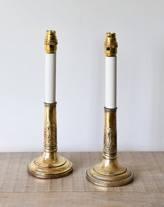 A Pair of Early 20th Century - Candlestick Table Lamps