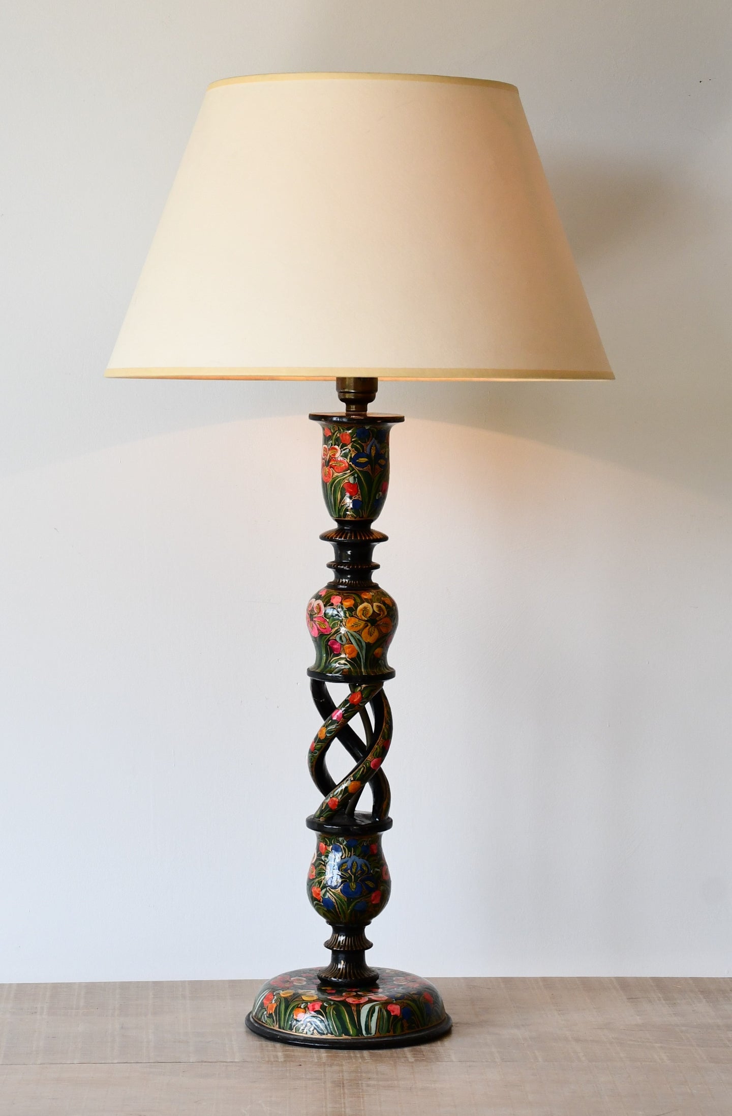 Large Vintage Kashmiri Table Lamp