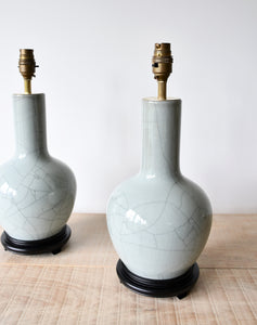 A Pair of Vintage Chinese - Table Lamps