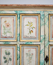 Late 20th Century - Hand Painted Botanical Cabinet