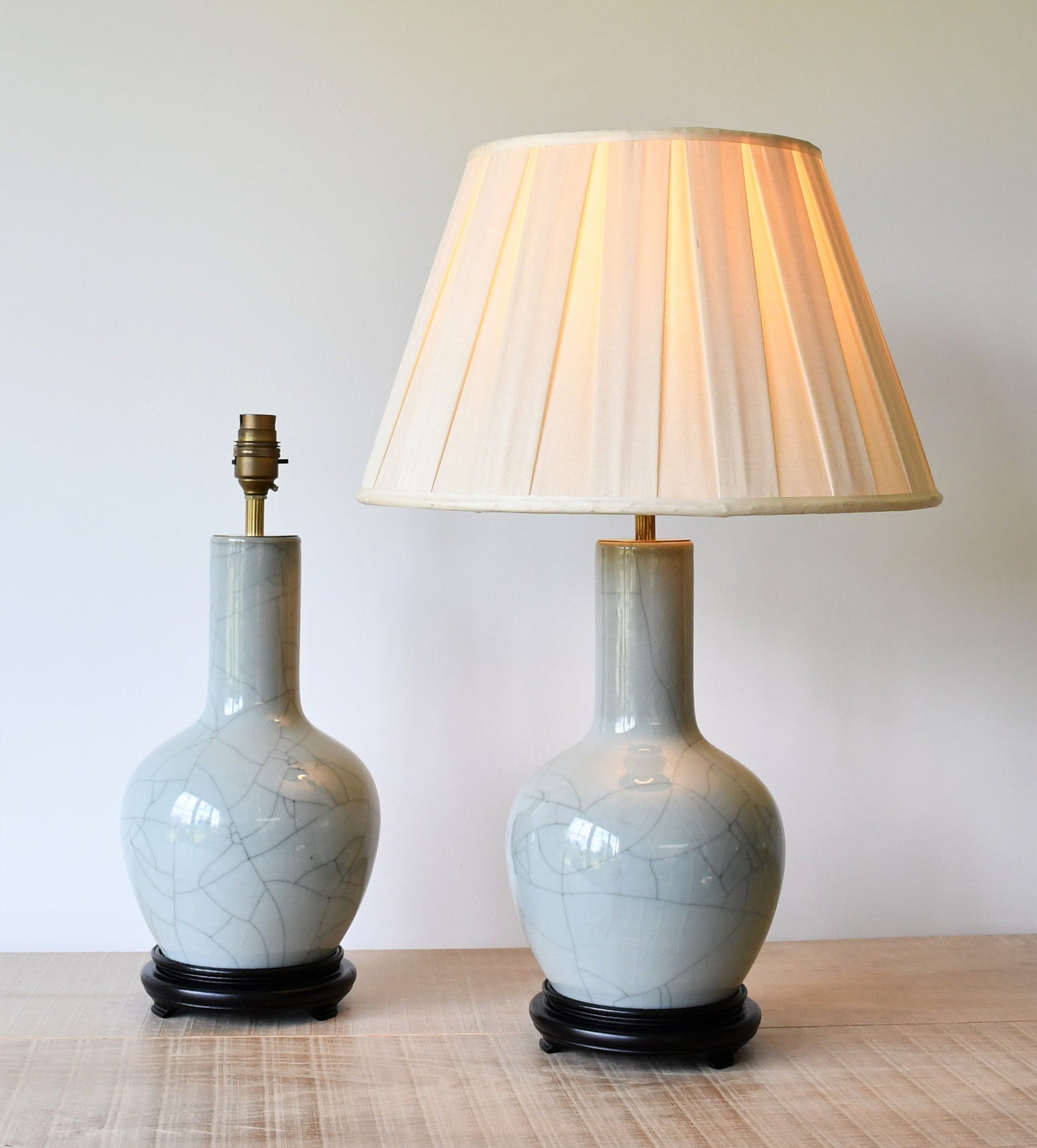 A Pair of Vintage Chinese - Table Lamps